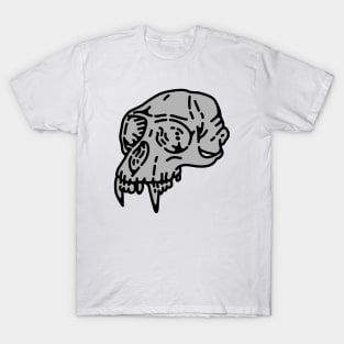 Skull Monkey-Grey T-Shirt